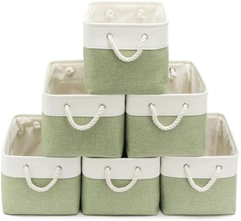 15x11x10 In Foldable Fabric Large Storage Bins with Handle 6 Pack by VQRTEXAStorageBasket