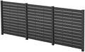 Kozyard 50" W x 48" H Privacy Screens Fence Panel Specifically for Hard Surfaces, Aluminum Post, Air Conditioner Fence Panels, Pool Equipment Enclosure, Trash Can Screens Fence with Anchored Base by Kozyard