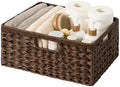 GRANNY SAYS Wicker Storage Baskets for Shelves, Plastic Brown Basket,1-Pack by GRANNYSAYS