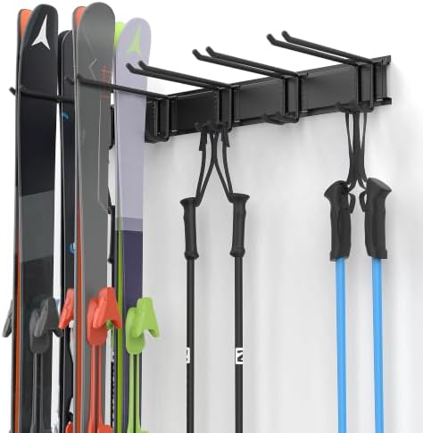 Ultrawall Ski Rack, Wall Mounted Ski Storage Rack, Garage Skis Holder - Image 2