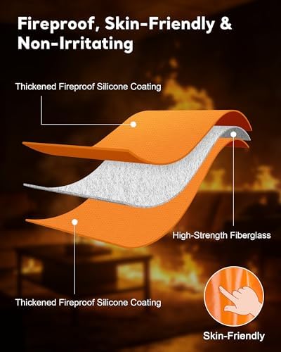 Emergency Fireproof Cloak with Hood – KANHIRO 1076°F Heat Resistant Fire Escape Poncho, Extra Large Silicone Coated Fire Blanket Cape for Home, Kitchen & Emergency - Image 4