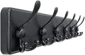 Dseap Coat Rack Wall Mounted - 24" Long 6 Tri Hooks, Heavy Duty Wooden Wall Coat Hanger Coat Hook for Clothes Hat Jacket Clothing, Black by Dseap