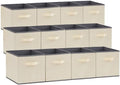 Lifewit Storage Cubes, 11 Inch Organizer Bins, 18L Beige, 12 Packs by Lifewit