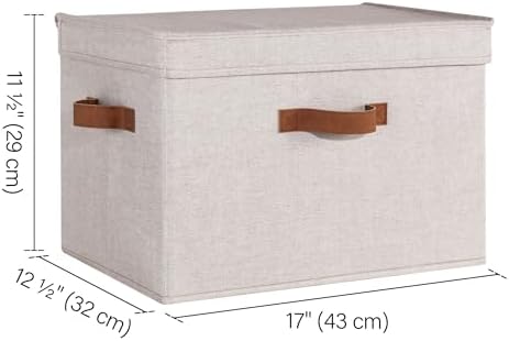 StorageWorks Fabric Storage Bins with Lids, Closet Storage Bins - Image 2