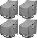 okcool Patio Swivel Chair Cover 4 Pack,Waterproof Heavy Duty Outdoor Chair Covers,Outdoor Swivel Chair Cover for Patio Furniture Covers(33 W x 35 D x 38.5 H inches),Grey by Okcool
