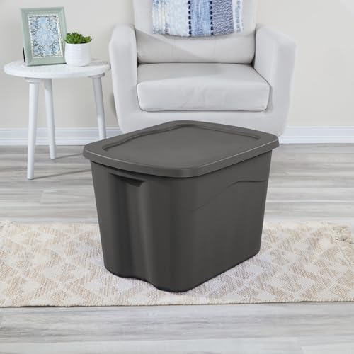 18-Gallon Plastic Storage Bins with Snap-on Lids – 8-Pack, Home Organization Essential - Image 4