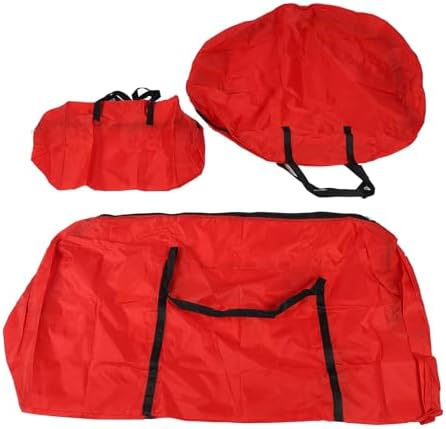 Christmas Tree Storage Bag Set 3pcs Artificial Xmas Tree Storage Bags for 7.5FT with Oxford Cloth Removable Design Convenient Carry Handles (Red) by OVAQUIXI