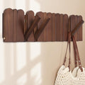 Wall Coat Rack for Entryway: Folding Wood Modern Heavy Duty 8 Hooks by KYIAANY