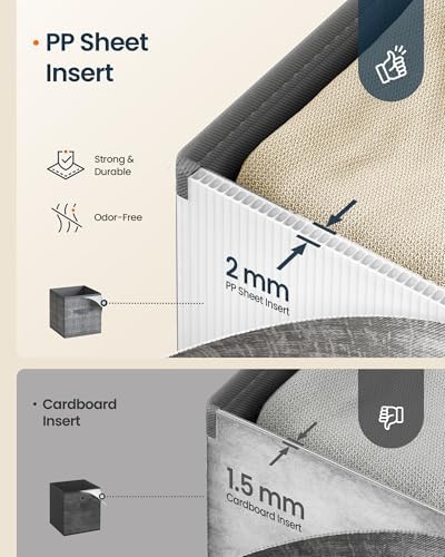 SONGMICS HOME Foldable Storage Cubes Set of 10, Fabric Shelf Organizer Bins with Handles, Closet Storage Boxes for Clothes, 13.2 x 13.2 x 13.2 Inches, Gray - Image 3