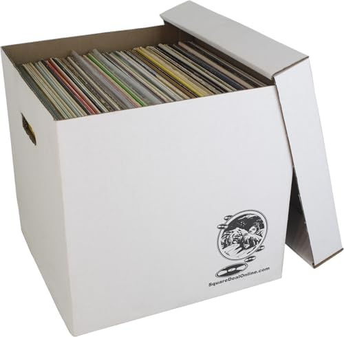 Durable Set of 10 12 inch Vinyl Record Storage Boxes - Heavy-Duty Cardboard Construction with Removable Lid - Holds Up to 90 Records Each - Built Tough for Long-Term, Secure Archival Storage - #12BC13 - Image 6