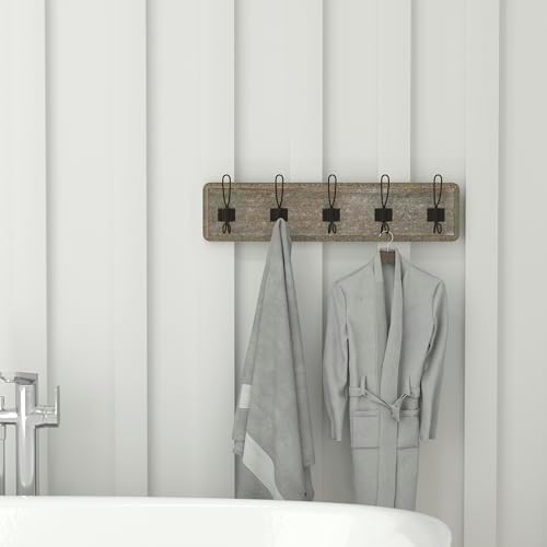 Flash Furniture 24" Wall Mounted Storage Rack, Weathered - Image 4