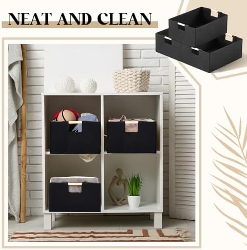 Cinnvoice 6 Pack Fabric Storage Bins for Closet Shelves, 15 x 10.6 x 6 Inch - Image 5