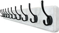 WEBI Coat Rack Wall Mount,38 9/16" Long,10 Hooks,Coat Hooks Wall Mounted Large Coat Hanger Wall Hooks for Hanging Coats,Clothes,Jacket,Hats,Entryway,Black/White by WEBI