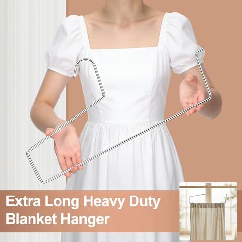 Cinnvoice 10 Pcs Blanket Hangers 21 Inch Heavy Duty Quilt Hanger - Image 3