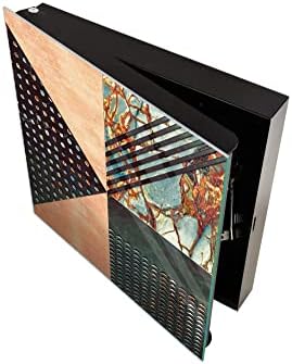 Concept Crystal 50 Keys Cabinet with Decorative Front Panel and Glass White Board KN06: Textures and Tiles 2 Series - Image 3