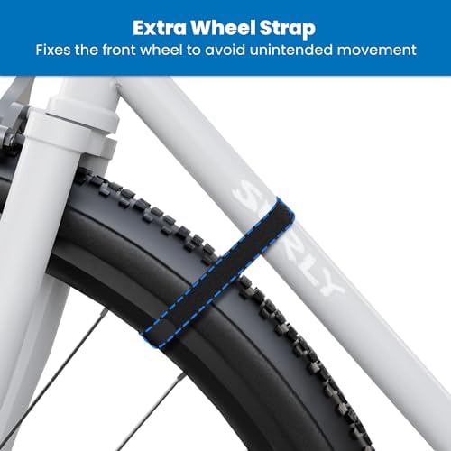 Mount-It! Bike Wall Mount Rack with Shelf and Hooks, Horizontal Indoor Bike Rack Garage Home, Space Saving Wall Mounted Hanger for a single Road, Mountain or other Bicycle with Extra Storage, Black - Image 6