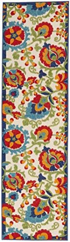Nourison Home Aloha Multicolor 2'3" x 8' Area Rug - Easy Clean, Non Shedding, Bed Room, Living Room, Dining Room, Kitchen (8' Runner) - Image 4