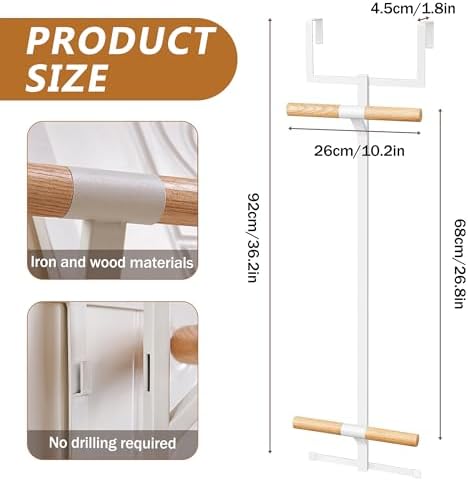 Over The Door Backpack Hanger, 2-Tier Metal Backpack Holder Rack - Image 2