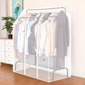 Double Hanging Rods Clothes Rail Widen Dust Cover, 75cm/29.5inch Extra Wide Garment Rack Cover with Zipper for Bedroom Shop Office, 5ft Hanging Clothes Rack Protector Cover (120X150X75cm,Translucent) by Unknown