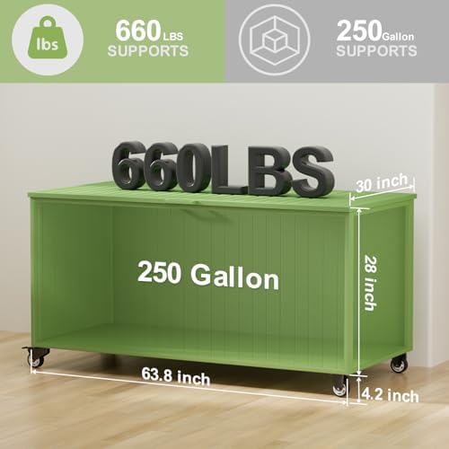 Outdoor Storage Box with Wheels 250 Gallon, Metal Deck Boxes - Image 4