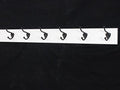 White Coat Rack with Oil Rubbed Bronze Hat & Coat Style Hooks (30.5" x 3.5" with 6 hooks) by PEG+AND+RAIL