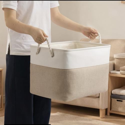 16x12x12 In Foldable Fabric Large Storage Bins with Handle 3 Pack - Image 5