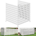 42" H x 38" W (3 Panels) Air Conditioner Fence Panels, Outdoor Privacy Screens, Pool Equipment Enclosure, Trash Can Screens Fence Kit for Outside Backyard Patio White by TaskStorz