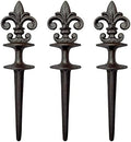 Lulu Decor, Antique Black Cast Iron Garden Fleur de lis Hose Guides, Set of 3. Strong and Decorative Hose Guide that Protects Your Plants and Provides Elegance to Your Garden by LuluDecor