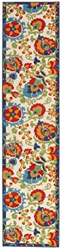 Nourison Home Aloha Multicolor 2'3" x 10' Area Rug - Easy Clean, Non Shedding, Bed Room, Living Room, Dining Room, Kitchen (10' Runner) - Image 4