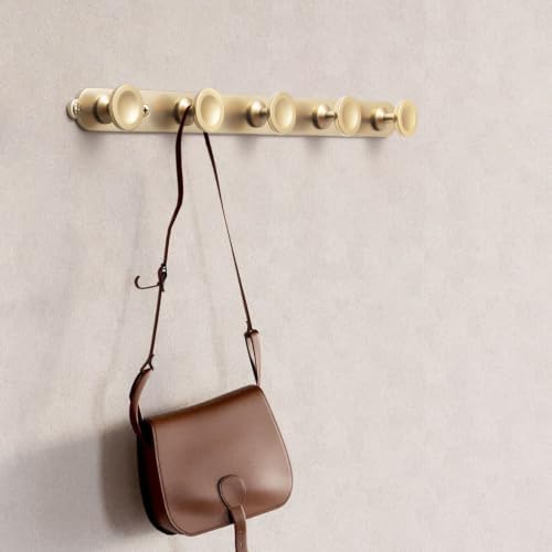 Coat Hook Wall Mounted,Champagne Bronze Zinc Alloy with 5 Hooks - Image 3