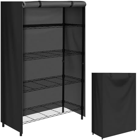 Storage Shelf Cover Waterproof Wire Rack Cover with Zipper 48"Wx18"Dx72"H by CATOTEL