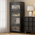 SAILUN Stackable Storage Bins with Lid, 420QT 4 Pack Black by SAILUN