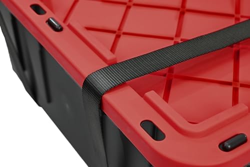 CX Xtra Tall Heavy Duty Black 27-Gallon Stackable Plastic Storage Bins, 4pk - Image 3