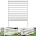 42" H x 38" W (1 Panel) Air Conditioner Fence Panels, Outdoor Privacy Screens, Pool Equipment Enclosure, Trash Can Screens Fence Kit for Outside Backyard Patio White by TaskStorz
