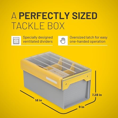 Plano EDGE Premium Plastics and Bulk Tackle Utility Box, Clear and Yellow, Rust-Resistant, Waterproof Bulk Premium Storage Organizer for Plastic Tackle - Image 6