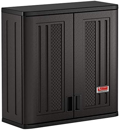 Suncast 4 Cu Ft. Commercial Heavy-Duty Resin Wall Cabinet, Lockable, Black by SuncastCommercialProducts