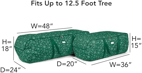 Covermates Christmas Tree Storage Bag, Green Snowflake - Image 3