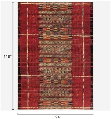 Liora Manne Marina Low Profile Durable Indoor/Outdoor Woven Rug- Tribal Stripe Red 7'10" x 9'10" - Image 2