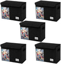 Display Comic Book Storage Box 15.8" X 7.8" X 11.8", Collapsible Holds 160-180 Comic Book Bags Organizer Heavy Duty Bin Container Holder Shelf for Comic Book Sleeves and Boards, 5 Pack by YNSZAS