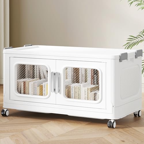 BROVIEW 150 Qt Extra Large Stackable Storage Bin with Lids, 1 Pack White by BROVIEW-EnjoytheArtofLife
