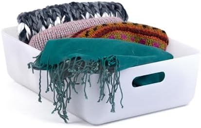 Three by Three Seattle Medium Short Stackable Recycled Storage Bin, 3-Pack - Image 4
