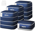 Comforter Storage Bag - Large Capacity Blanket Storage Bags 4-Layer Ultra Space Saving Self Compression Organizer, Washable Compression Bags for Storage Comforter Blanket, 4-Pack, Navy Blue by EasortmPackingCubes
