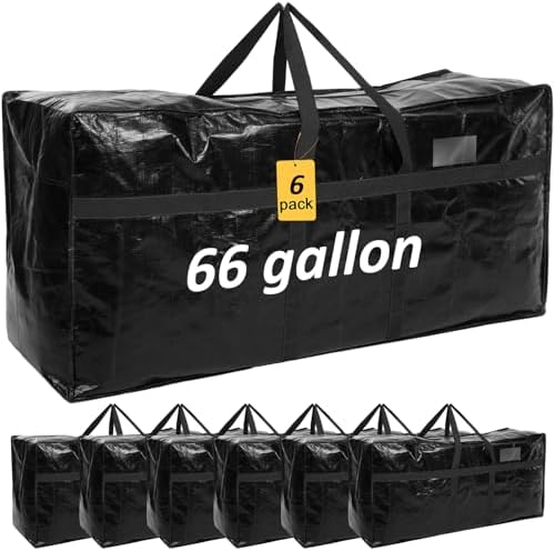 4 Pcs 66 Gallon Extra Large Moving Bags Heavy Duty Storage Bag by Clysee