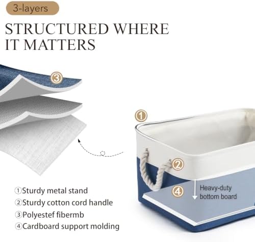 15.7x11.8x8.26 Inch Fabric Large Storage Bins with Handles 6 Pack - Image 2