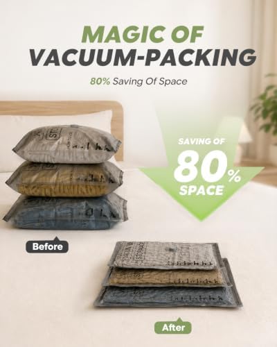 Vacuum Storage Bags with Rechargeable Pump for Travel, 12 Combo Set - Image 4