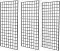 Grid Wall Commercial Grade Gridwall Panels – Heavy Duty Grid Panel for Any Retail Display Wall Grid 2' Width x 4' Height, Black (Pack of 3) by 7RiversART