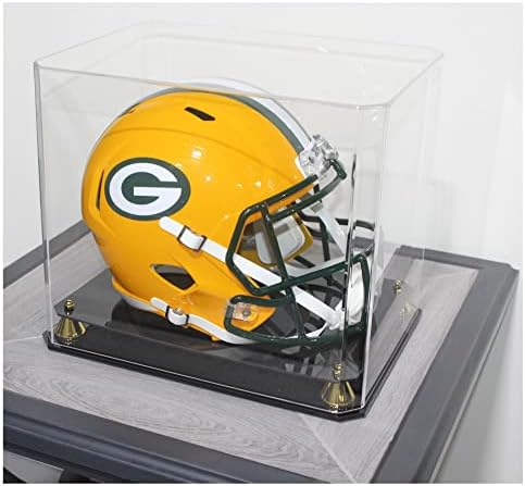 Pro Collector's Football Helmet Display Case Stand aslo fits Full Size Baseball, Ice Hockey, Motorcycle Helmets, One-Piece-Cover for Better Seal, Showcase with 98% UV Protection - Image 3