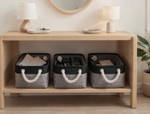 11.8x7.9x5.2 Inch Fabric Small Storage Bins with Handles 6 Pack - Image 6