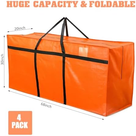 4 Pcs 176 Gallon Extra Large Moving Bags Heavy Duty Storage Bag - Image 2