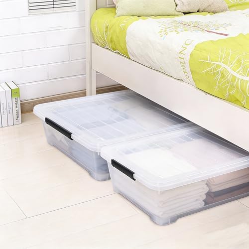 3-Pack 40 Quart Clear Plastic Underbed Container, Box for Under Bed - Image 4